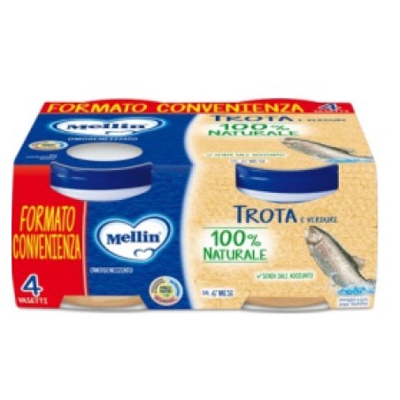 Mellin omogeneizzato di trota e verdure 4 x 80 g