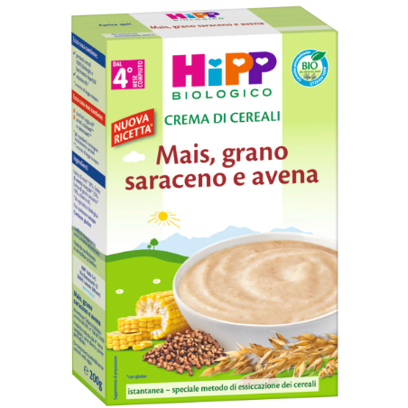 Hipp crema cereali mais grano saraceno 200 g Hipp crema cereali mais grano saraceno 200 g