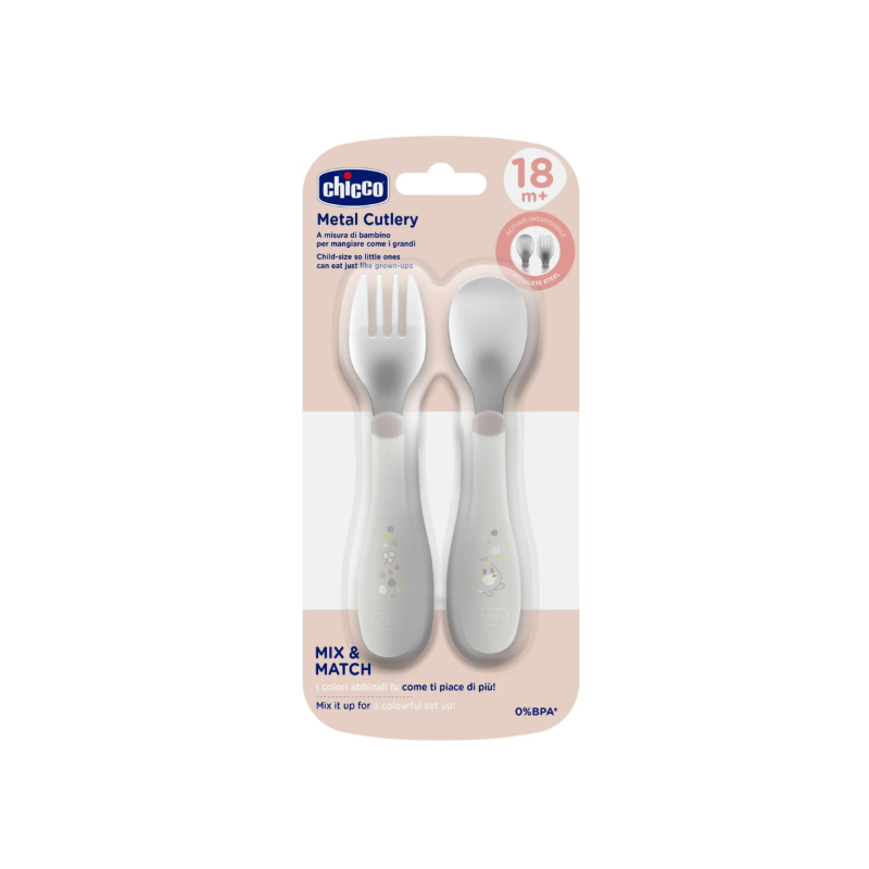 Chicco posatine inox 18m+ grigio