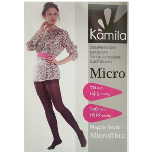 Kamila collant micro fibra 70 denari nero 2 12/15 mmhg