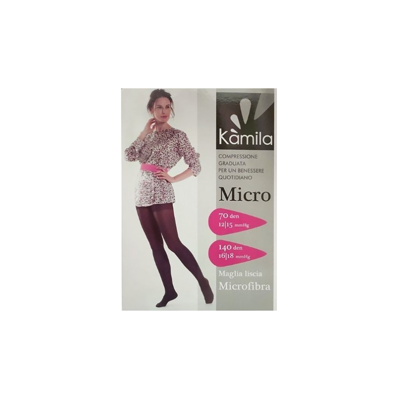 Kamila collant micro fibra 70 denari nero 2 12/15 mmhg