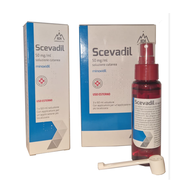 Scevadil soluz cutanea 1 flacone 60 ml 50 mg/ml con pompa dosatrice
