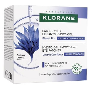 Klorane bleuet patch occhi lev hydro-gel 7 pezzi da 2 patch