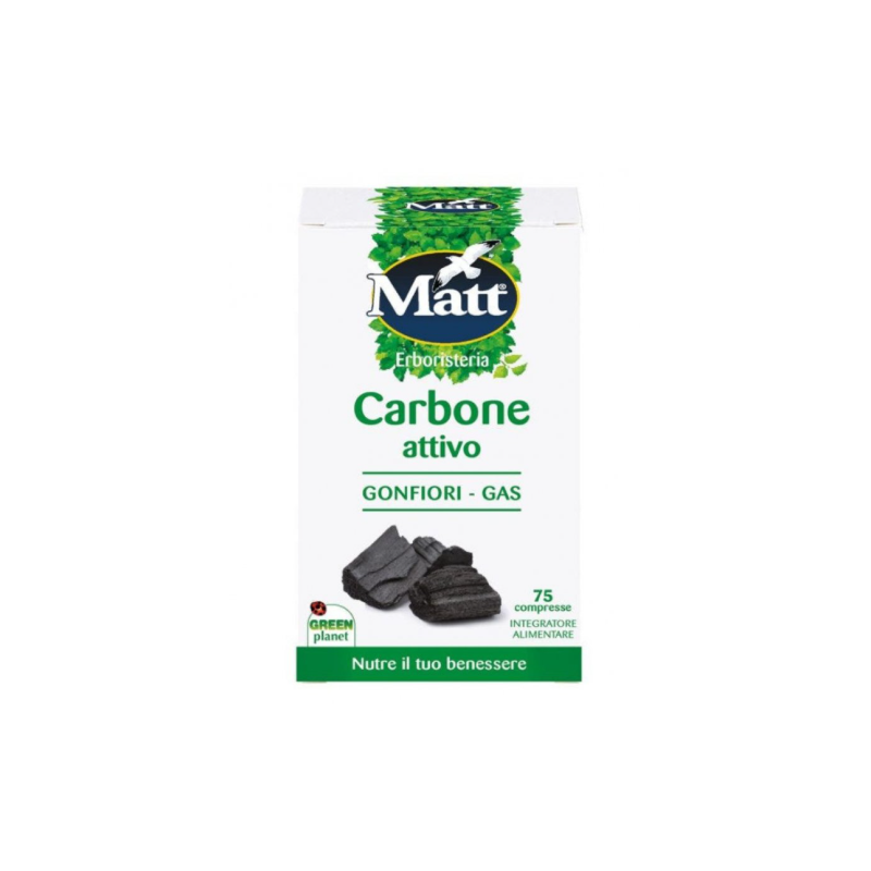 Matt erboristeria carbone attivo 75 compresse