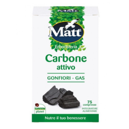 Matt erboristeria carbone attivo 75 compresse