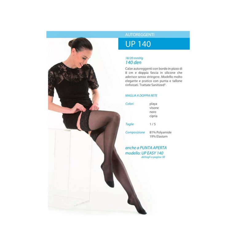 Kamila autoreggente up 140 denari maglia rete nero 4