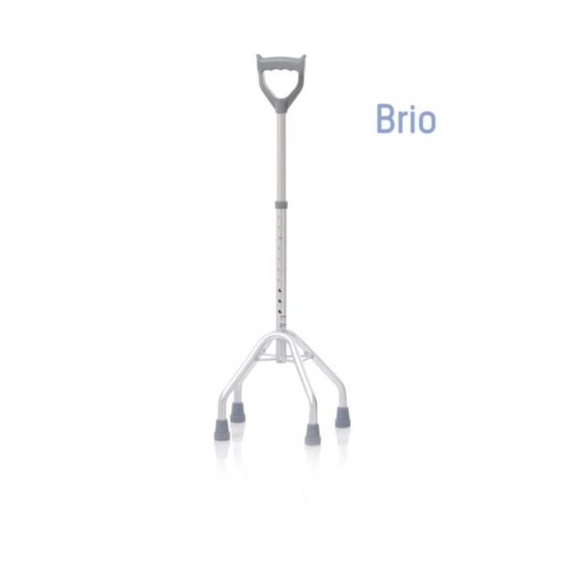 Quadripode brio in alluminio anodizzato con manico chiuso impugnatura anatomica