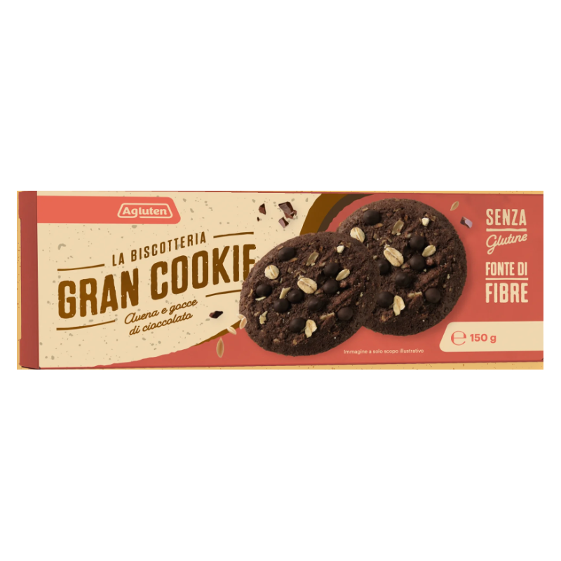 Agluten gran cookie avena gocce di cioccolato 150 g