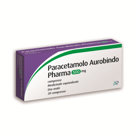 Paracetamolo aurobindo pharma 20 compresse 500 mg