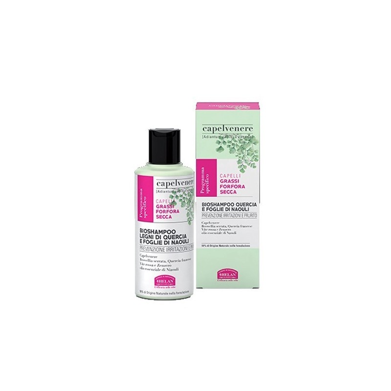 Capelvenere bioshampoo ai legni di quercia e foglie di naouli 200 ml