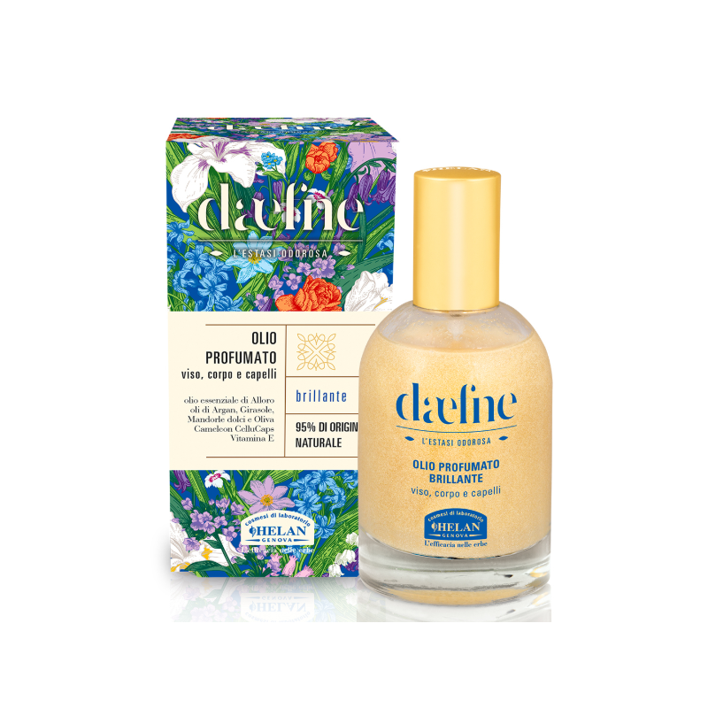 Daefne olio profumato brillante per viso corpo e capelli spray 50 ml