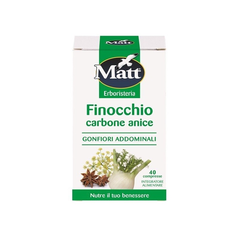 Matt erboristeria finocchio carbone anice 40 compresse