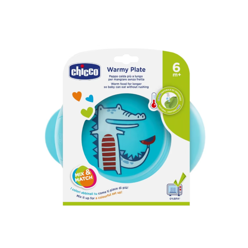 Chicco piatto pappacalda 6m+ azzurro