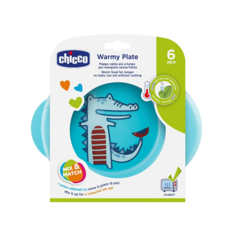 Chicco piatto pappacalda 6m+ azzurro