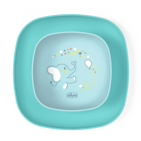 Chicco ciotola e piatto piano 12m+ azzurro