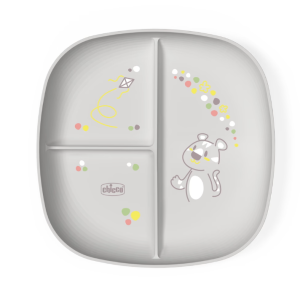 Chicco piatto porzionato 18m+ grigio