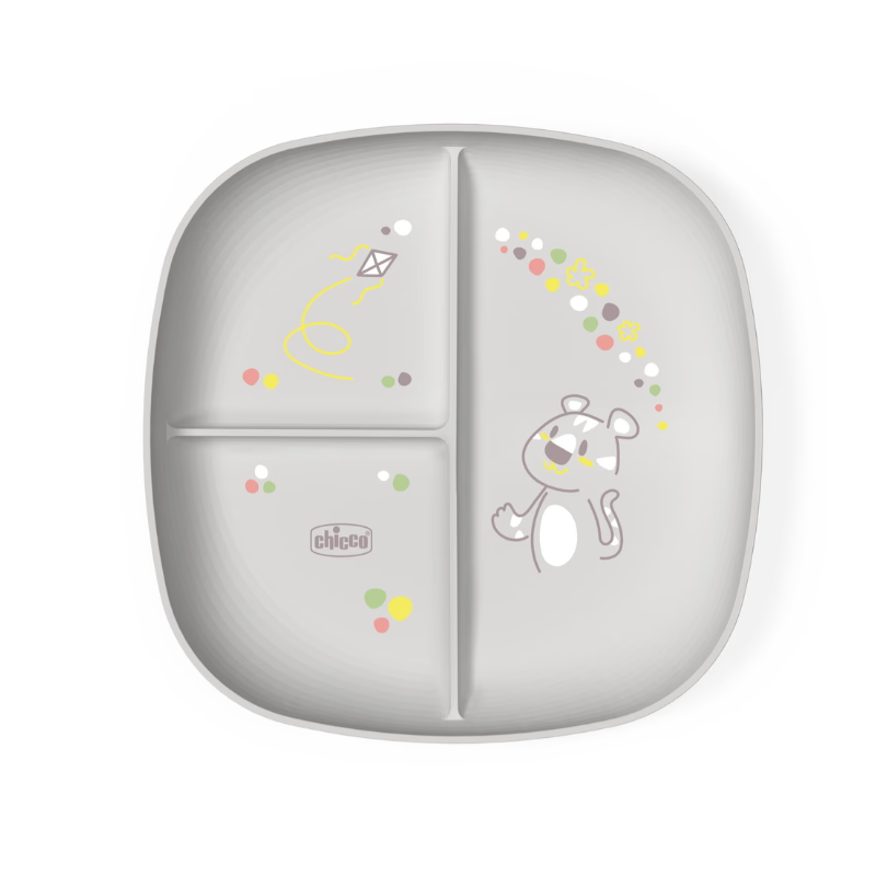 Chicco piatto porzionato 18m+ grigio