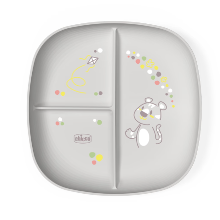 Chicco piatto porzionato 18m+ grigio