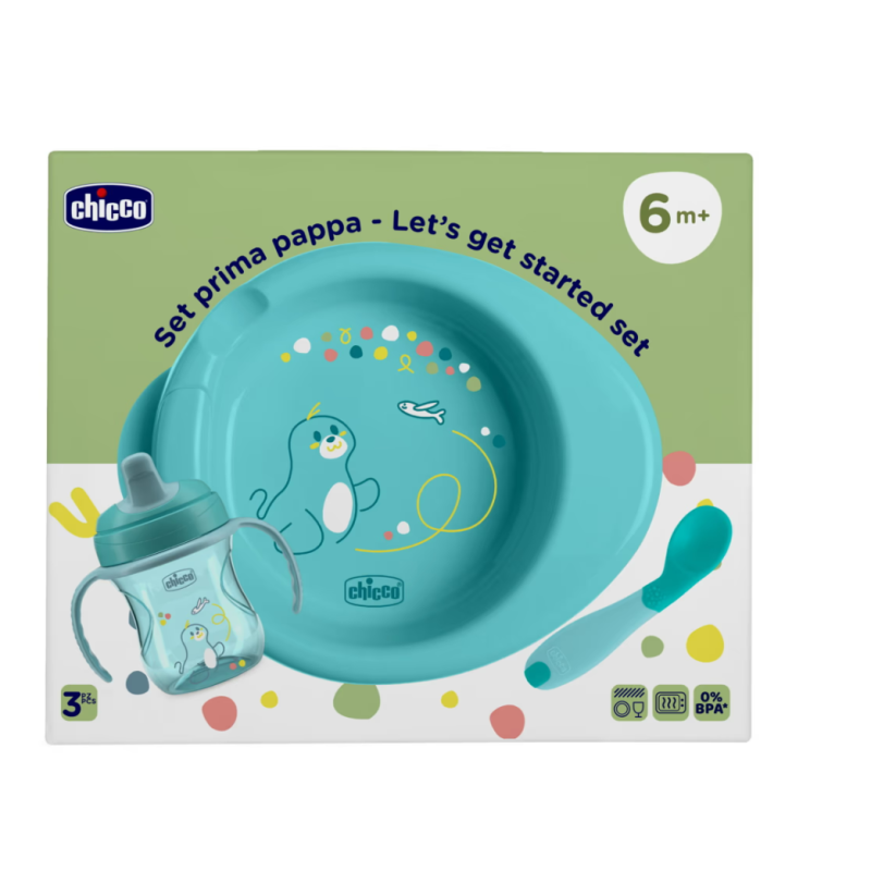 Chicco set pappa 6m+ azzurro