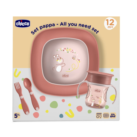 Chicco set pappa 12m+ rosa