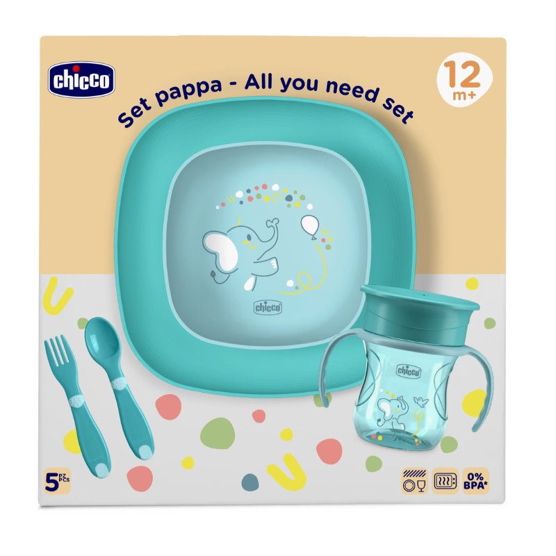 Chicco set pappa 12m+ azzurro