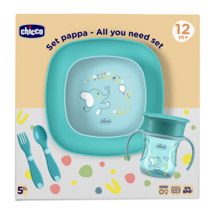 Chicco set pappa 12m+ azzurro