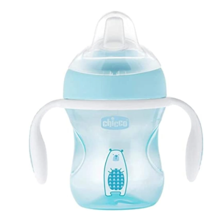 Chicco tazza transition azzurra 4m+