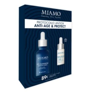 Miamo cofanetto 2025 antiox boostre anti ossidante gf5 glutathione 30 ml + aging defense 10 ml