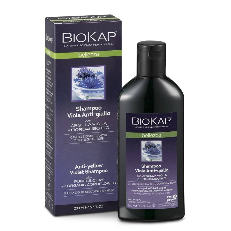 Biokap bellezza shampoo viola antigiallo 200 ml biosline