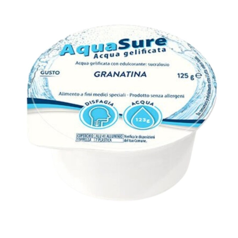 Aquasure acqua gelificata edulcorata granatina 24 pezzi da 125 g