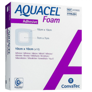 Medicazione avanzata aquacel foam pro misura 10x10 cm 10 pezzi