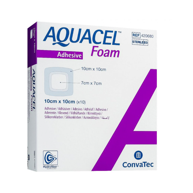 Medicazione avanzata aquacel foam pro misura 10x10 cm 10 pezzi