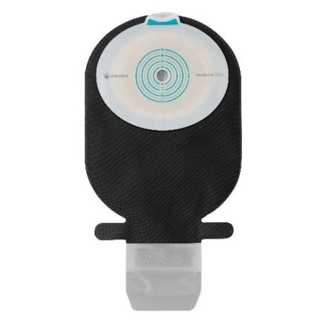 Sacca ileostomia sensura mio piano rivestimento nero apertura ispezionabile midi w/w foro ritagliabile 10-45 30 pezzi