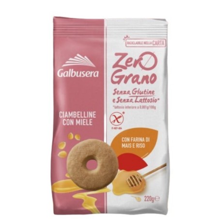 Zerograno frollini ciambelline miele 220 g