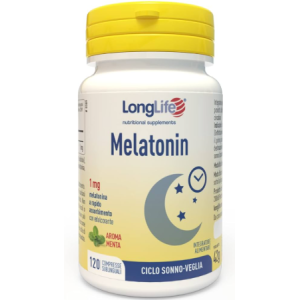 Longlife melatonin 1 mg aroma menta 120 tavolette