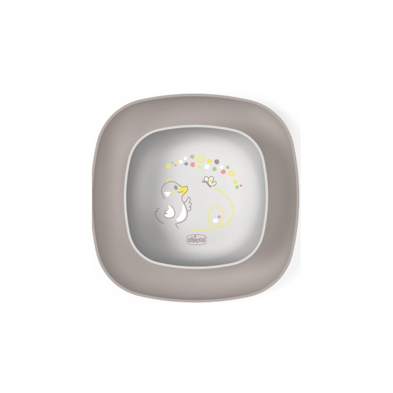 Chicco ciotola e piatto piano 12m+ grigio
