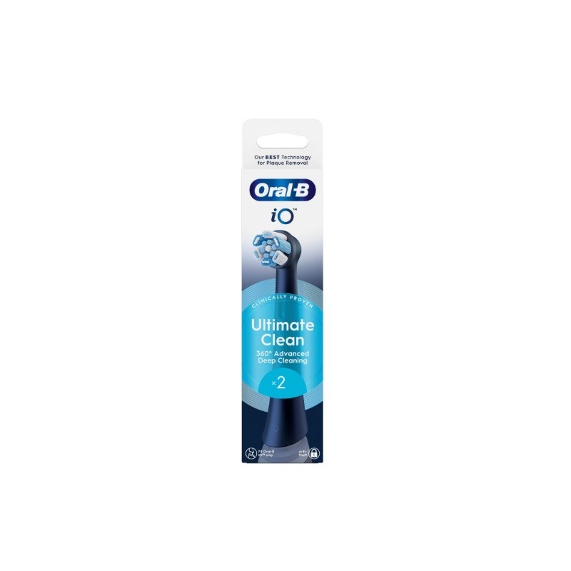 Oralb power refill io ultra clean black 2 pezzi
