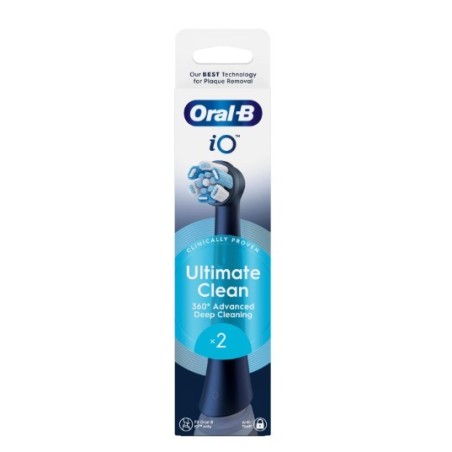 Oralb power refill io ultra clean black 2 pezzi