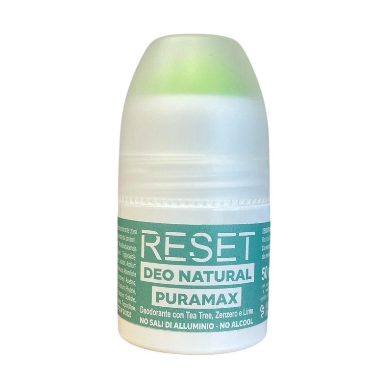 Deo roll on reset puramax deodorante veg tea tree zenzero lime 50 ml