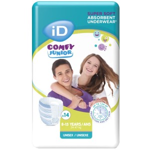 Pannolino mutandina id comfy pants night 24-47 kg 8-15 annismall 14 pezzi