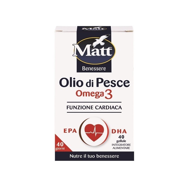 Matt benessere olio di pesce omega 3 40 gellule