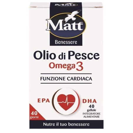 Matt benessere olio di pesce omega 3 40 gellule
