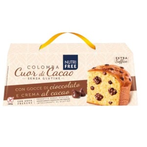 Nutrifree colomba cuor cacao con gocce di cioccolato e cremaal cacao 400 g