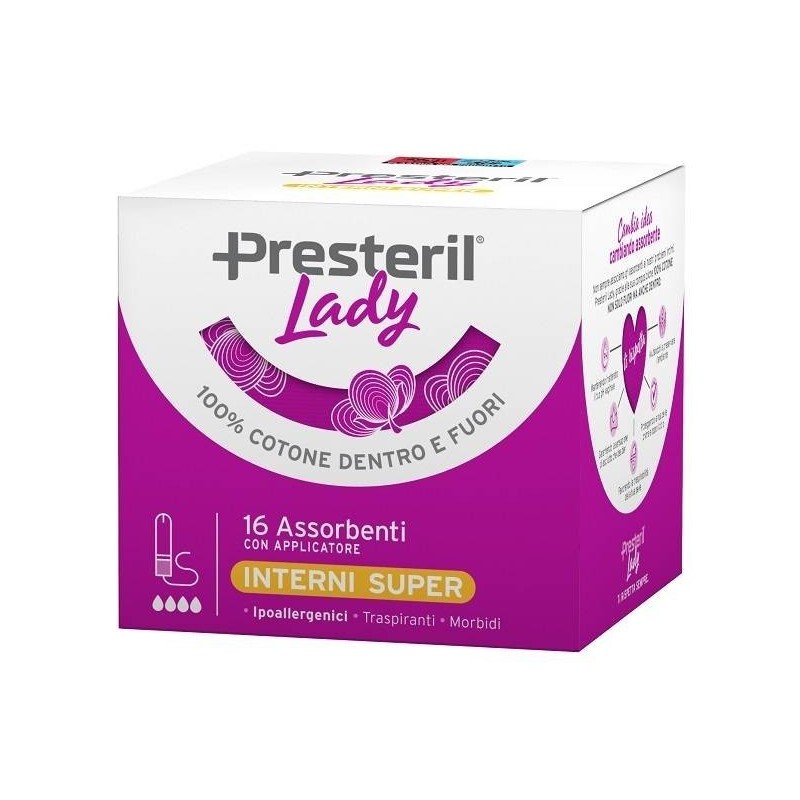 Lady presteril assorbente interno compact super plus 16 pezzi