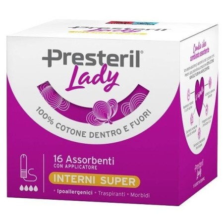 Lady presteril assorbente interno compact super plus 16 pezzi