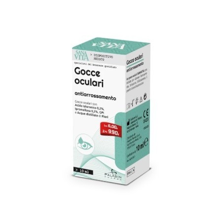 Gocce oculari antiarrossamento sanavita 10 ml