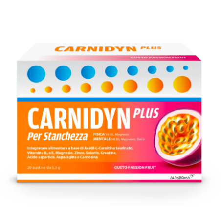 Carnidyn plus 20 bustine da 5,3 g gusto passion fruit