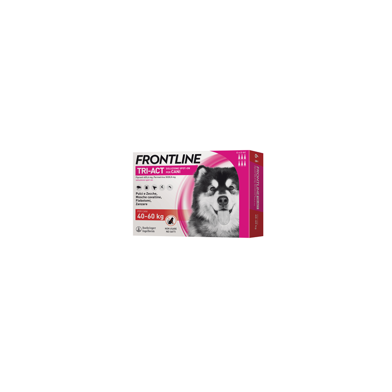 Frontline tri-act soluzione spot-on per cani di 40-60 kg