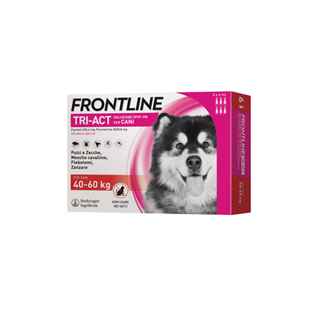 Frontline tri-act soluzione spot-on per cani di 40-60 kg