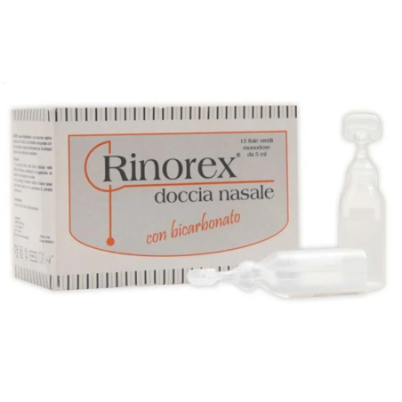 Rinorex doccia aerosol bicarbonato 15 fiale da 5 ml Rinorex doccia aerosol bicarbonato 15 fiale da 5 ml